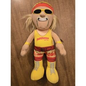 WWE Hulk Hogan 10" Plush Figure Stuffed Doll Hulkamania Bleacher Legend Wrestler